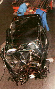 Der Mercedes mit dem der Unfall passierte!